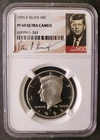 1995 S Proof 50c Kennedy Silver Half Dollar NGC PF69 Ultra Cameo