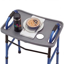 Walker Tray Table With Two Cup Holders And Spill-proof Raised Edges For Senio... Walker Tray Table With Two Cup Holders And Spill-proof Raised Edges For Senio...