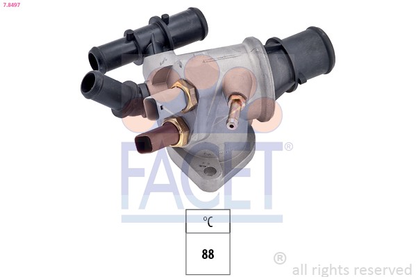 Facet Thermostat KüHlmittel 88°C Passend FüR Fiat Marea Mit Dichtung-image