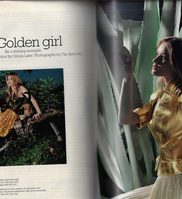UK Magazine -  RARE Rosie Huntington Whiteley GOLDEN GIRL