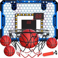 Indoor Basketball Hoop for Kids, Over The Door Mini Basketball Hoop Set with ...