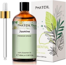 3.38FL.OZ Jasmine Essential Oil with Glass Dropper, for Aromatherapy Diffusers, 