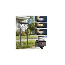 Upgraded Solar Address Sign, House Numbers for Outside Double Side, 12-Color ...