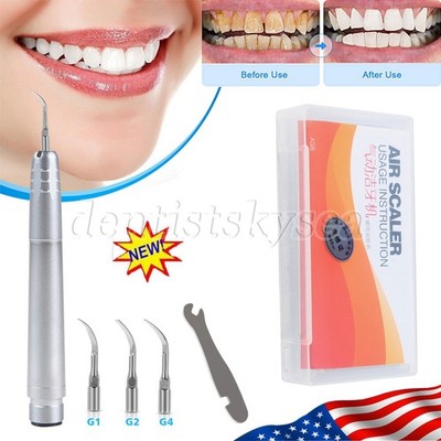 USA Dental Ultrasonic Air Perio Scaler Handpiece Scaling 2-Holes With 3 Tips