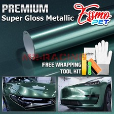 Essmo Pet Super Gloss Metallic Fir Green Auto Vinyl Wrap Decal Film Like Paint