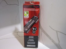 Rocketfish 7-Outlet Surge Protector Strip Black Energy Saving