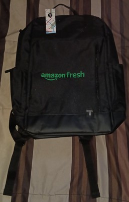   Amazon Fresh 2025 Employee Black Backpack 18'' X 15'' Zip-Around Tranzip