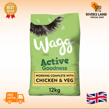 Wagg Active Goodness Complete Dry Adult Dog Food Chicken & Veg 12kg - For All