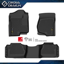 Tpe All Weather Floor Mats Fits 07-13 Chevy Silverado Gmc Sierra Extended Cab