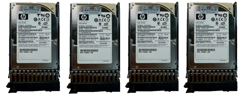 4x HP Server SAS HDD DG072BB975 72GB 10K RPM 16MB Cache 3 Gb/s 2.5" 430165-002 1 - Image 2 of 4