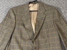VTG Brooks Brothers Blazer Sport Coat Mens 43R Glen Plaid Wool Union Made In USA