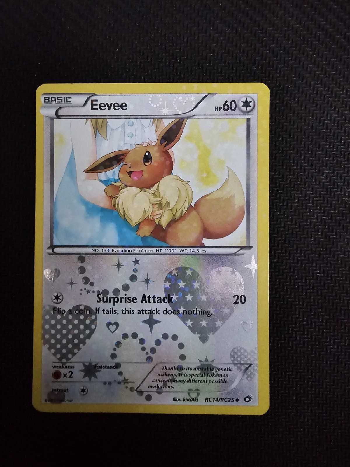 Eevee RC14/RC25 Radiant Collection HOLO Moderately Played Legendary Treasures