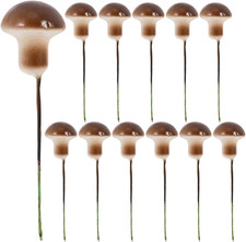 50Pcs Mini Mushroom Bonsai Fairy Garden Ornaments Realistic Tiny Mushroom Picks