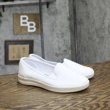 comfortview Womens The Dottie Slip On Low Top Sneakers White 7.5M