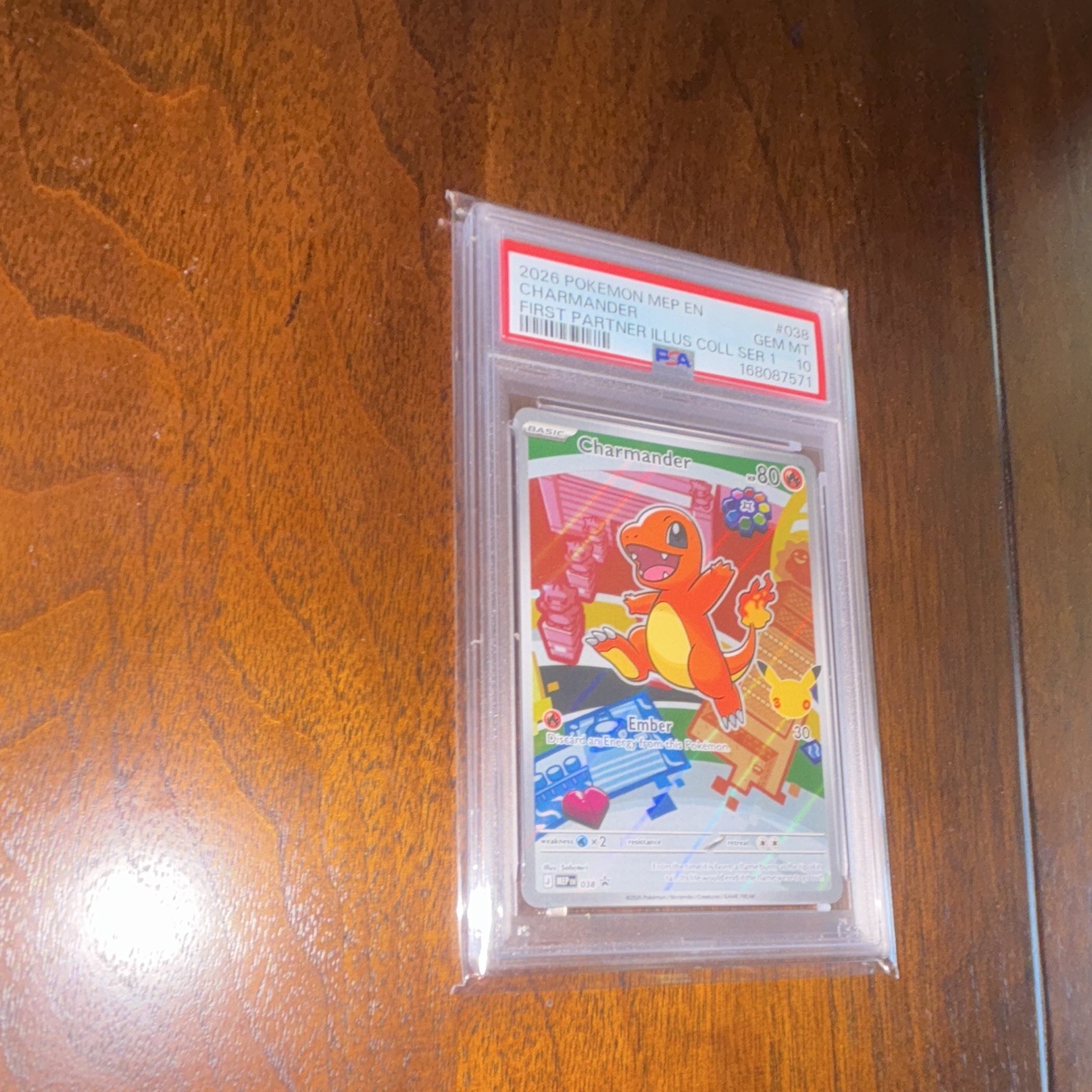 Pokemon TCG Charmander #038 English Me: Mega Evolution Promo Holo PSA 10 view 3