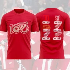 HOT NEW - Detroit Red Wings 100th Anniversary Full Size S_5XL Gift For Fans