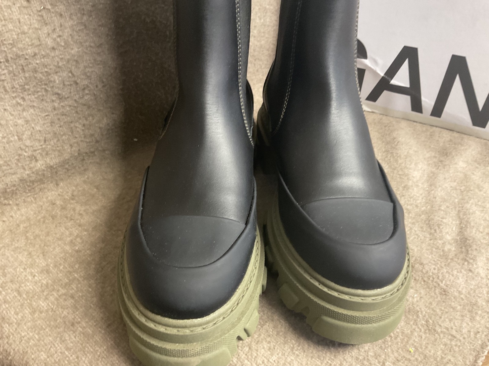 GANNI MID CHELSEA BOOTS BLACK UK 7 EU 40 RRP £345 XW58 image 10
