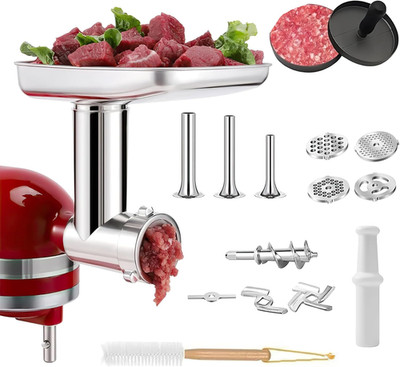 Fleischwolf Aufsatz Für Kitchenaid Standmixer, Edelstahl Fleischwolf Aufsatz Ent