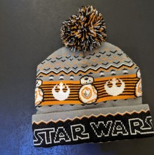 Star Wars BB-8 Knit Hat Beanie w/ Pom One Size Droid Force Awakens