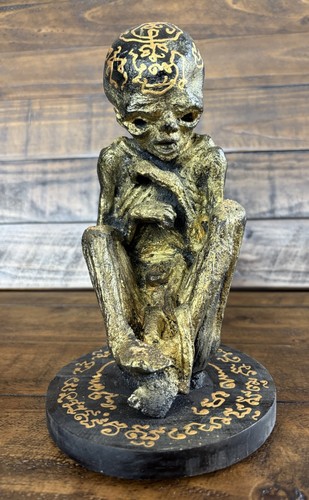Vintage Asian Witchcraft Curse Fetus, Strange Occult Alter Statue, Asian Voodoo