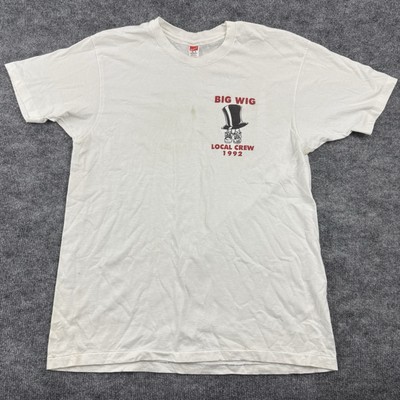 Vtg Big Wig NJ? 1992 Local Crew T Shirt XL (Fit S/M) Punk Band Single Stitch