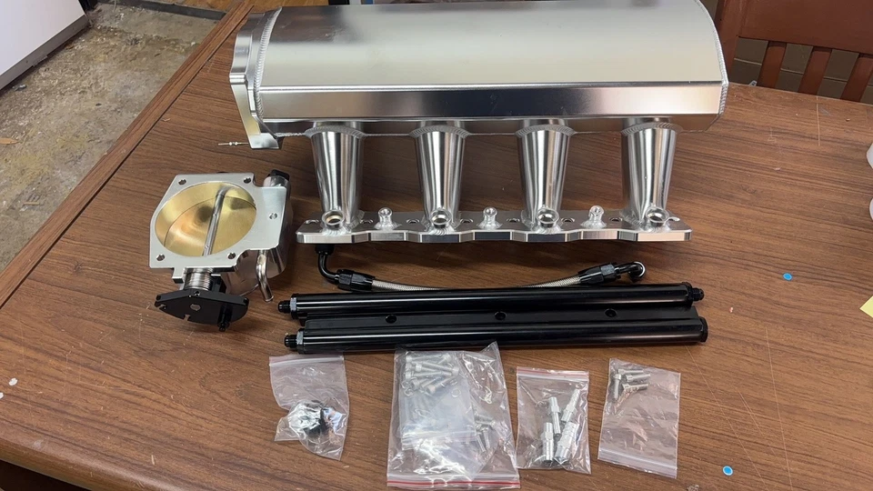 102mm high Intake Manifold LS1 LS2 LS6 4.8L 5.3L 5.7L w/ Fuel Rail Throttle Body - Image 2 of 4