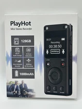 Playhot 128G Mini Digital Voice Recorder with Playback