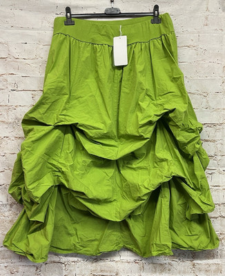 Moonshine Fashion Sommer Maxi Rock Ballon Lagenlook Übergröße 46 48 50 Neu grün