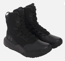 Under Armour 3028313 Men's UA Stellar Side Zip 8" Black Tactical Boots Shoes