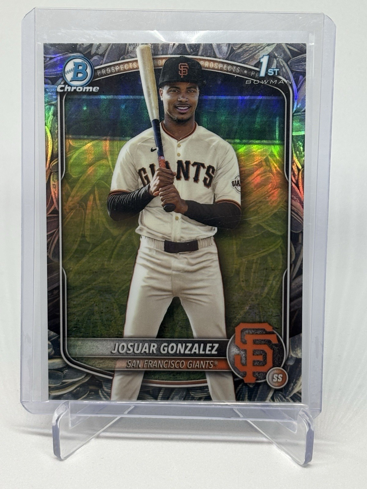 2025 Bowman Chrome Josuar Gonzalez 1st Bowman Sunflower Seeds Refractor SSP