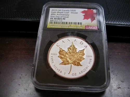 2019 Canada NGC PF70 REV PF $20 Gold Maple Leaf-Incuse 40th Anniversary FDI