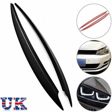 Headlight Eyelid Eyebrow Cover Trim Fits VW Golf MK7 Golf R GTI GTD Black Gloss