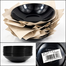 Carlisle 575B03 Lot of 12 Black Melamine Salad Bowls 6" 12oz New Open Box