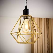 Ceiling Light Shade Geometric Pendant Lampshade Lamp Industrial Cage Vintage LED