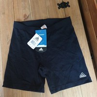 ADIDAS WOMAN SPORT SHORTS L UK 16 BLACK WHITE 