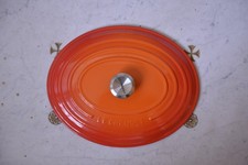 🟠 Le Creuset Deckel 35 cm oval ofenrot Emaille NEU 🟠