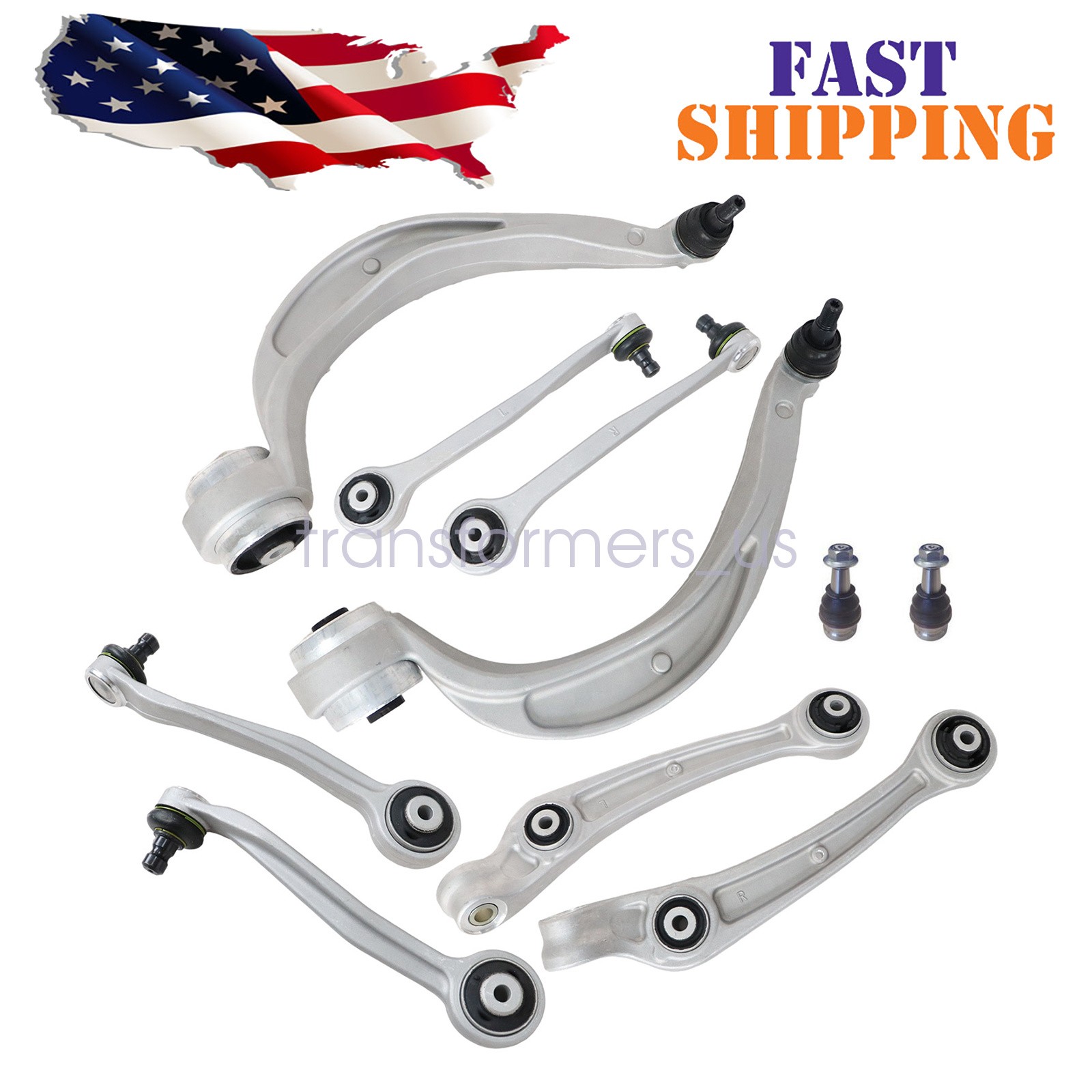 Front Upper & Lower Control Arms W/ Ball Joints For Audi Allroad 2013-2016 10X