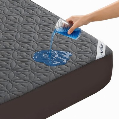Waterproof Mattress Protector King, Noiseless Mattress Pad with Deep Pocket Up