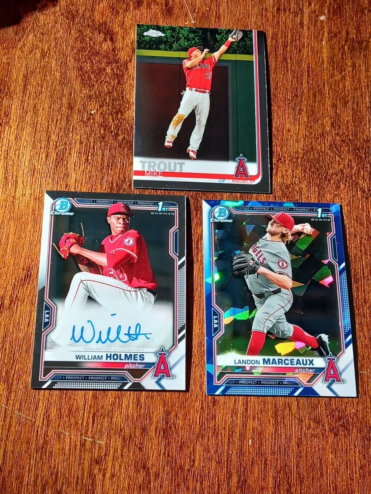 Ohtani Trout Pujols LOT x67 Bowman RC /50 Refractor Topps Chrome AUTO Angels MLB view 4