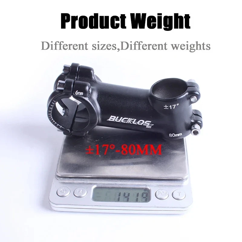 MTB Bicycle Handlebar Stem 7/17/22 Degree Bicycle Stem 80mm Bicycle Part - Image 4 of 4