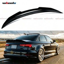 Duckbill Psm Style Rear Trunk Spoiler Wing Lip Black For 2014-20 Audi A3 S3 Rs3