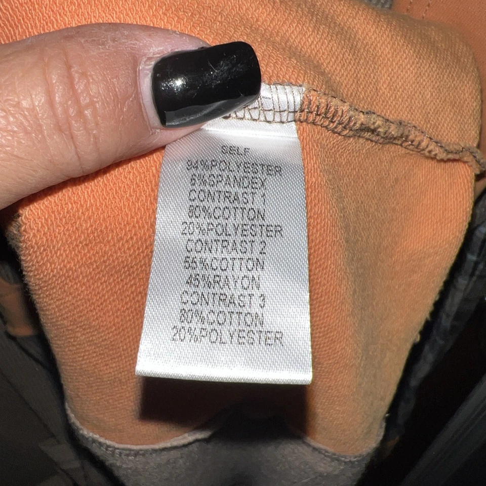 Caballete 3x Peace Sign Top Mujer Mangas a Cuadros Tela Acanalada Foto 4 de 4