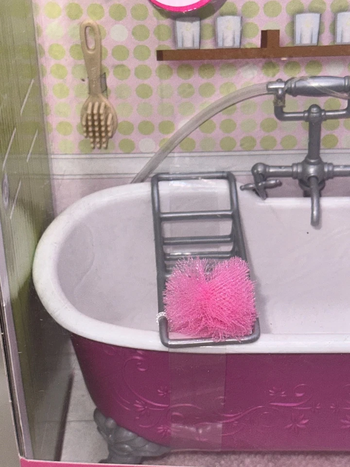 Barbie Home 2006 Mattel "Juego de baño con bañera e inodoro" #K8607 *Sin precio base* Foto 2 de 4