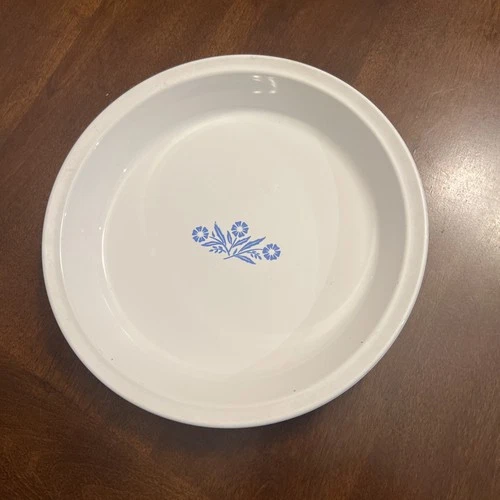 Vintage Corning Ware Blue Cornflower P-309 Pie Plate Baking Serve Dish 9”