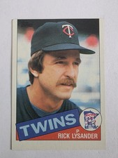 1985 Topps - Rick Lysander #383 Error Off Center