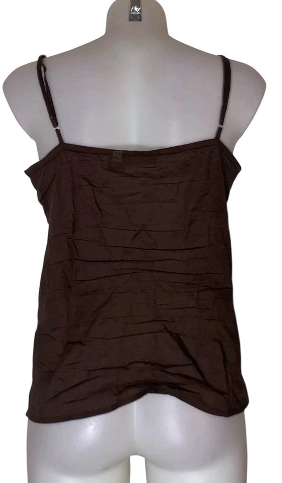 Camiseta sin mangas Y2k para mujer marrón lentejuelas babydoll hada grunge coqueta etérica talla M Foto 3 de 4