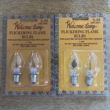 Vintage 1990’s Flickering Flame Light Bulbs Candelabra 4 total NEW 1 Watt
