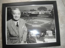 Mel Allen Autographed 8 x 10 Photograph New York Yankees HOF Announcer
