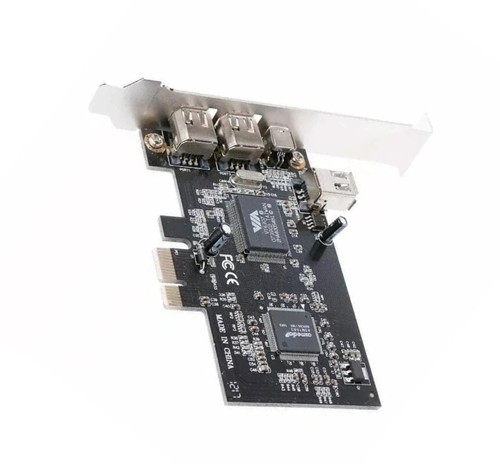 PCI-e Firewire Card IEEE 1394A 1X 4 Ports (3+1) 6 Pin to 4 Pin Cable Included - 第 1/3 張圖片