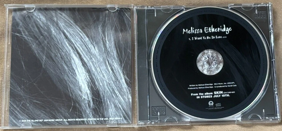 Melissa Etheridge - I Want To Be In Love (2001) CD Promo. RARE! - Imagem 3 de 3